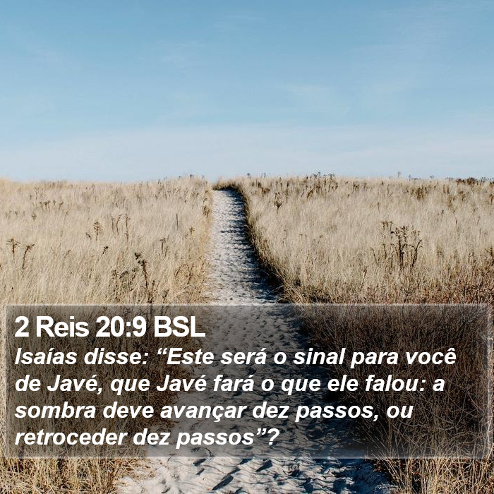 2 Reis 20:9 BSL Bible Study