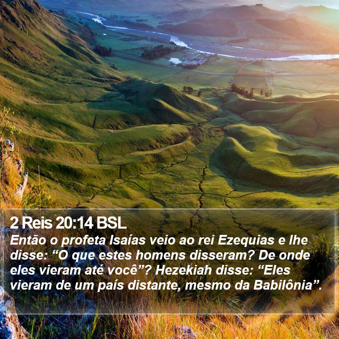 2 Reis 20:14 BSL Bible Study
