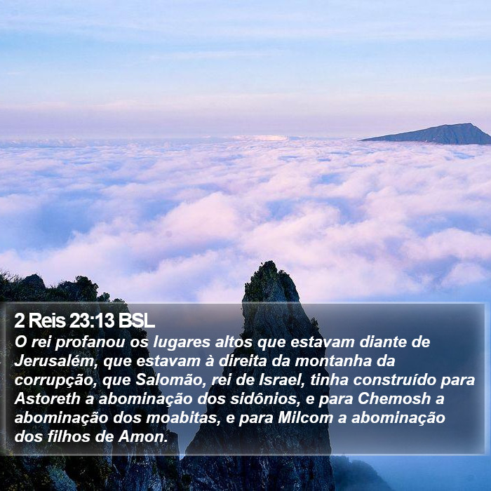 2 Reis 23:13 BSL Bible Study