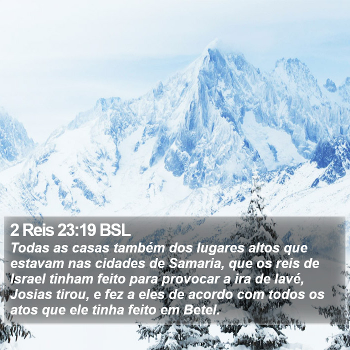 2 Reis 23:19 BSL Bible Study