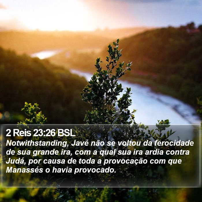 2 Reis 23:26 BSL Bible Study
