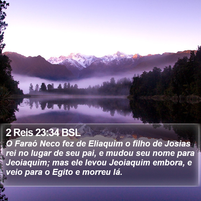 2 Reis 23:34 BSL Bible Study
