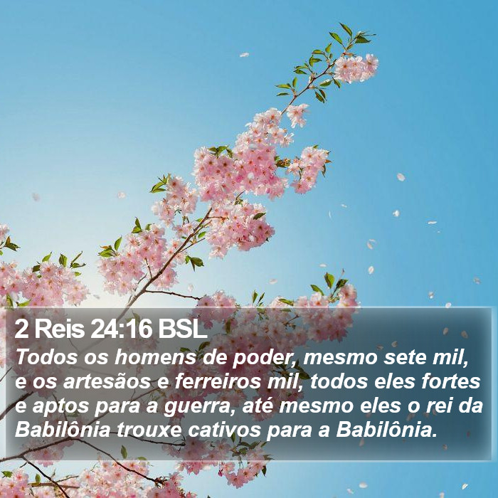 2 Reis 24:16 BSL Bible Study