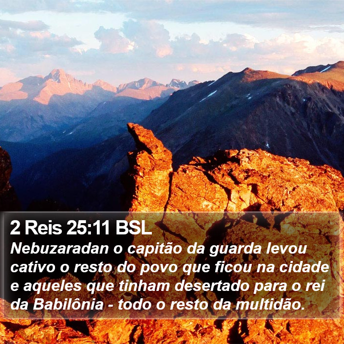 2 Reis 25:11 BSL Bible Study