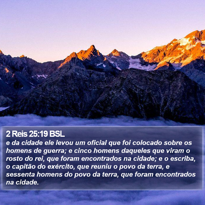 2 Reis 25:19 BSL Bible Study