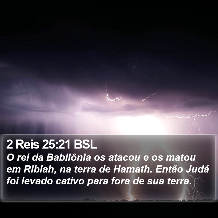 2 Reis 25:21 BSL Bible Study