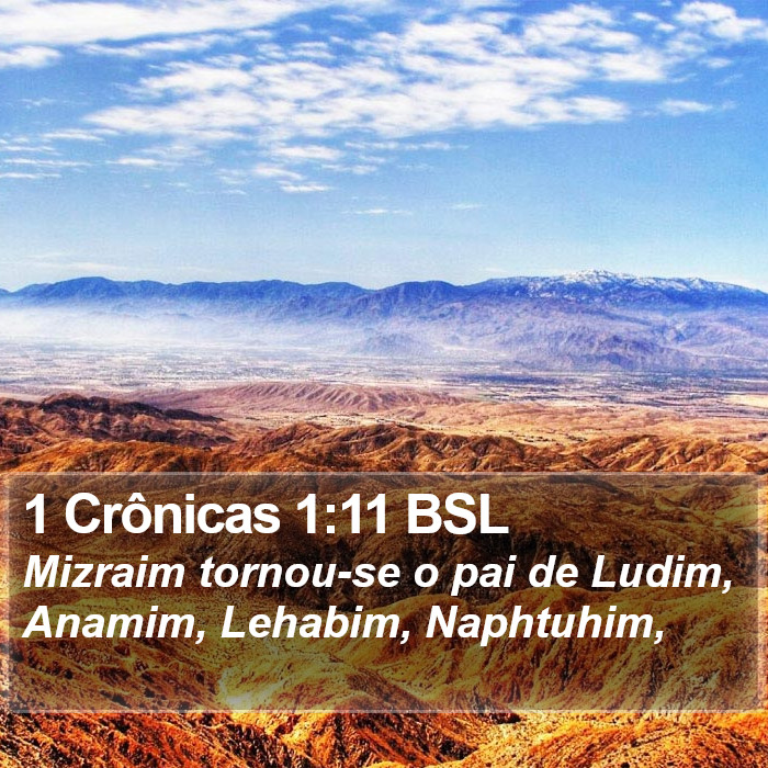 1 Crônicas 1:11 BSL Bible Study