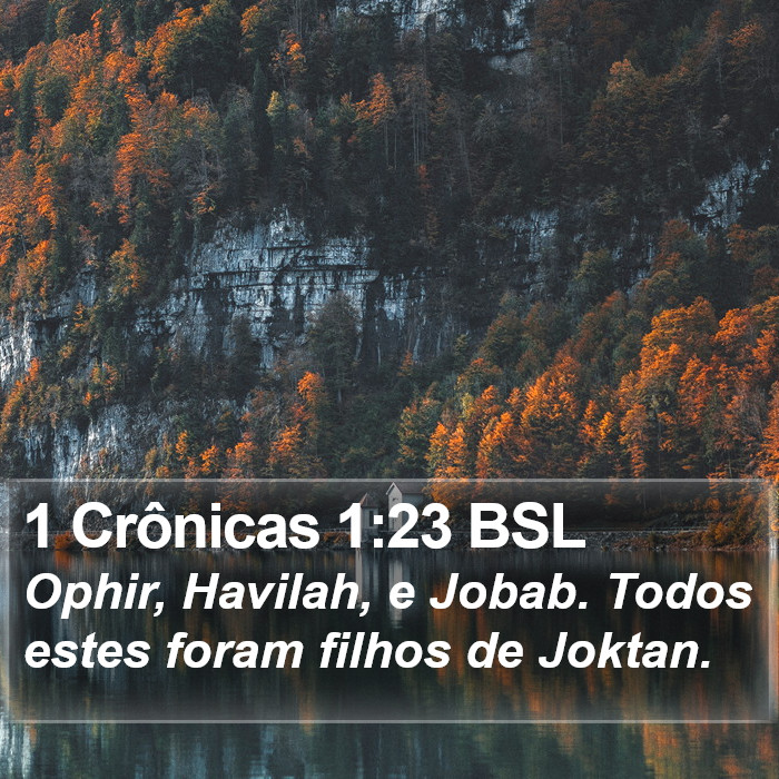 1 Crônicas 1:23 BSL Bible Study