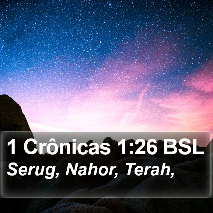 1 Crônicas 1:26 BSL Bible Study