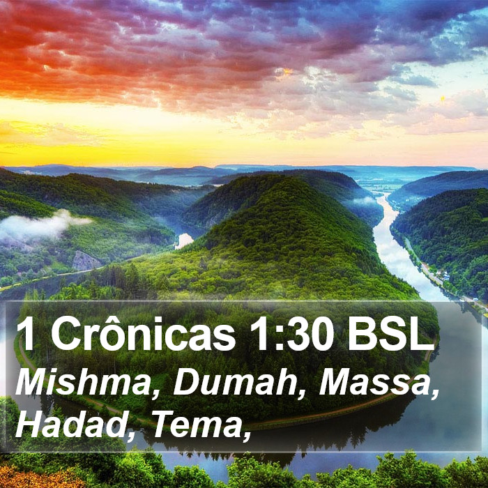 1 Crônicas 1:30 BSL Bible Study