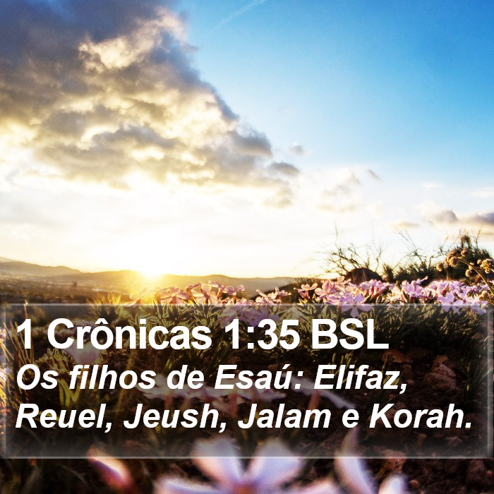 1 Crônicas 1:35 BSL Bible Study