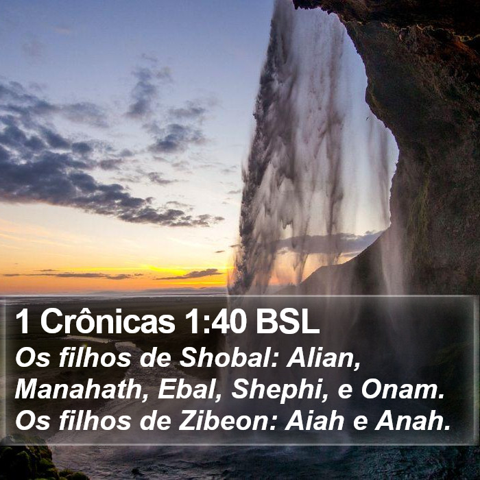 1 Crônicas 1:40 BSL Bible Study