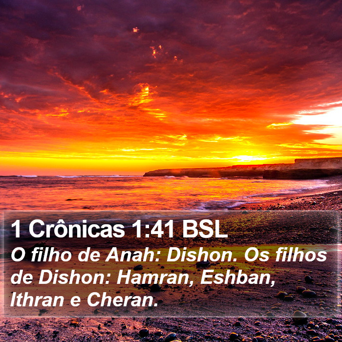 1 Crônicas 1:41 BSL Bible Study