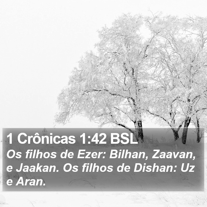 1 Crônicas 1:42 BSL Bible Study