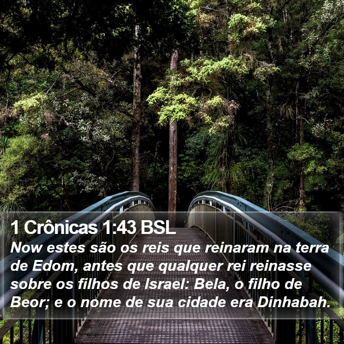 1 Crônicas 1:43 BSL Bible Study