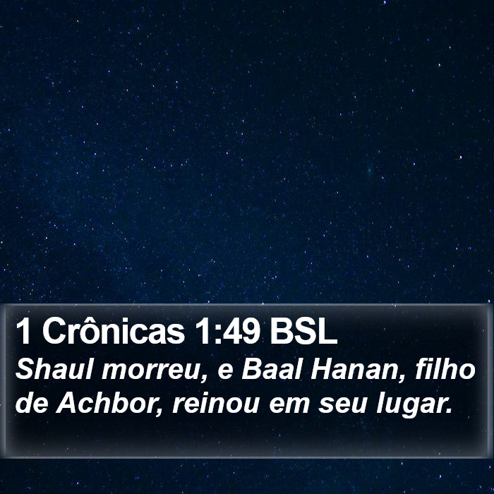 1 Crônicas 1:49 BSL Bible Study