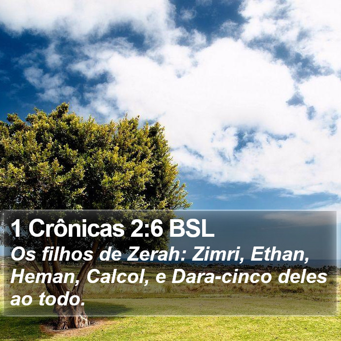 1 Crônicas 2:6 BSL Bible Study