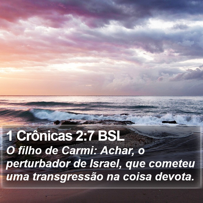 1 Crônicas 2:7 BSL Bible Study