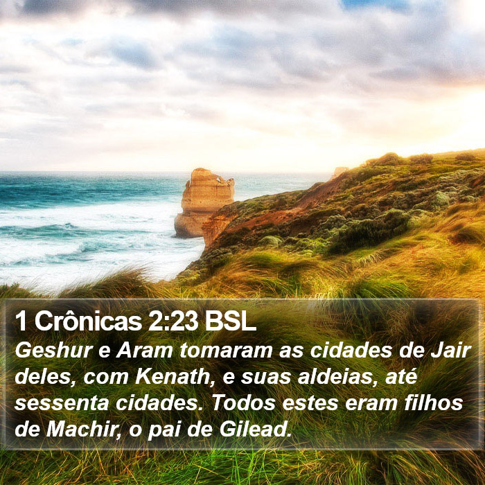 1 Crônicas 2:23 BSL Bible Study