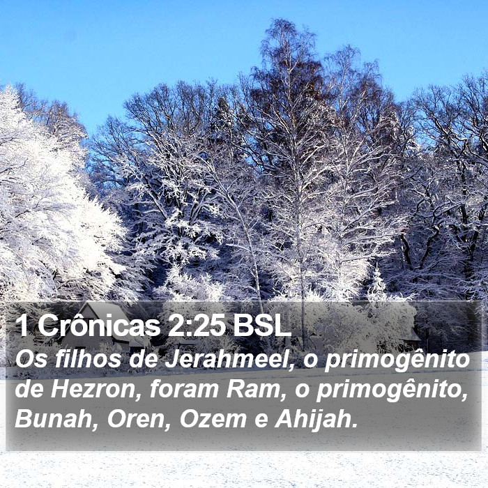 1 Crônicas 2:25 BSL Bible Study