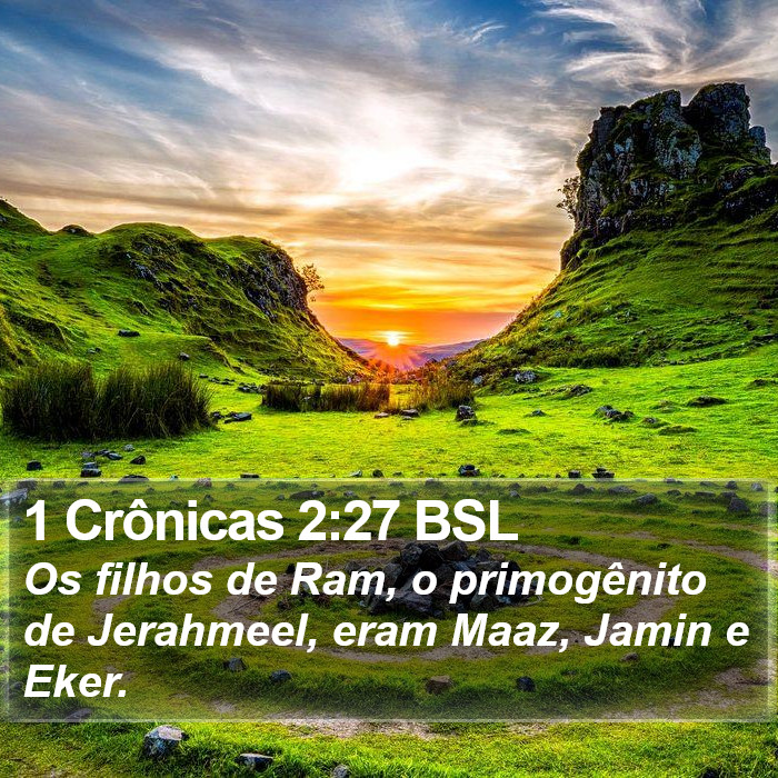 1 Crônicas 2:27 BSL Bible Study