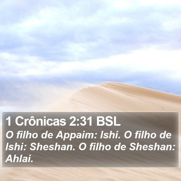 1 Crônicas 2:31 BSL Bible Study