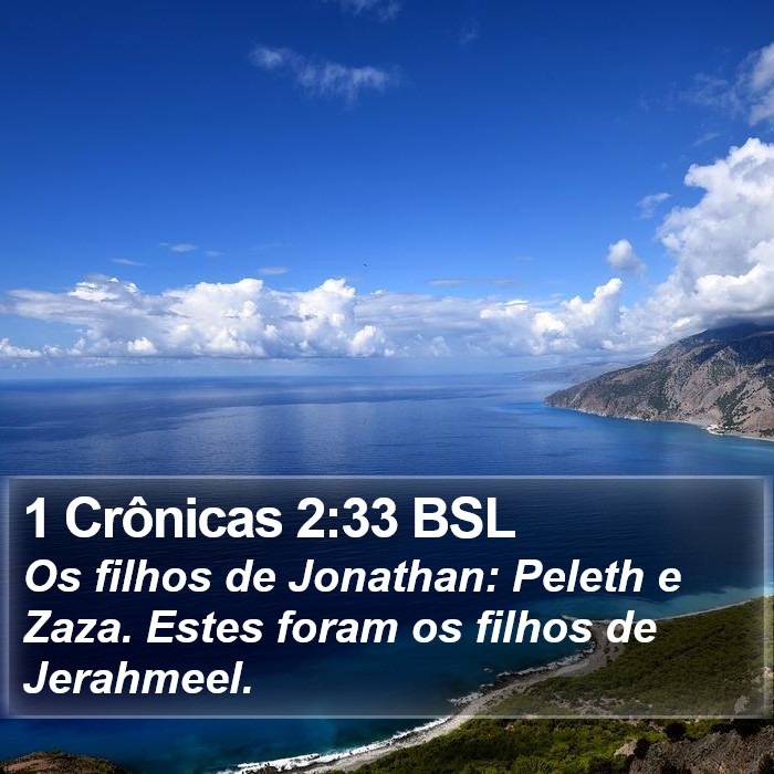 1 Crônicas 2:33 BSL Bible Study