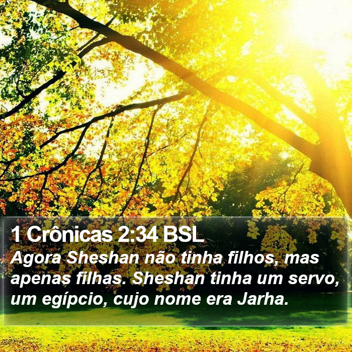 1 Crônicas 2:34 BSL Bible Study