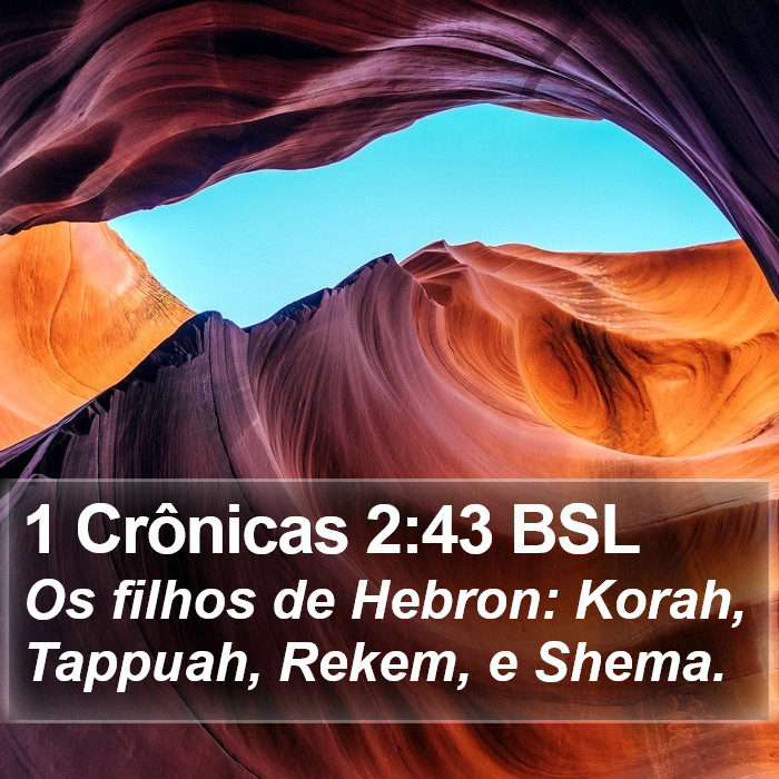 1 Crônicas 2:43 BSL Bible Study