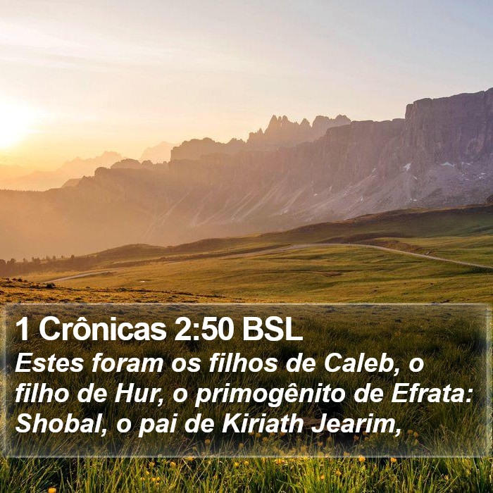 1 Crônicas 2:50 BSL Bible Study