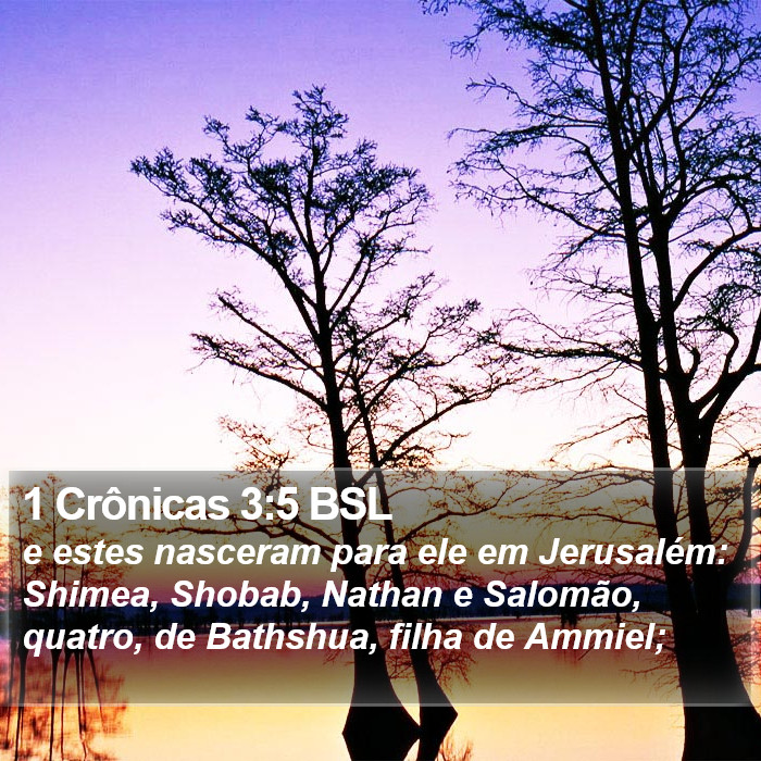 1 Crônicas 3:5 BSL Bible Study