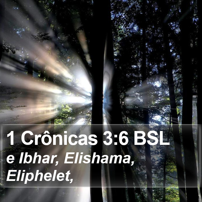1 Crônicas 3:6 BSL Bible Study