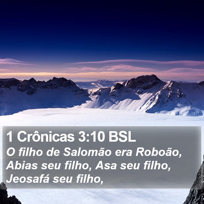 1 Crônicas 3:10 BSL Bible Study