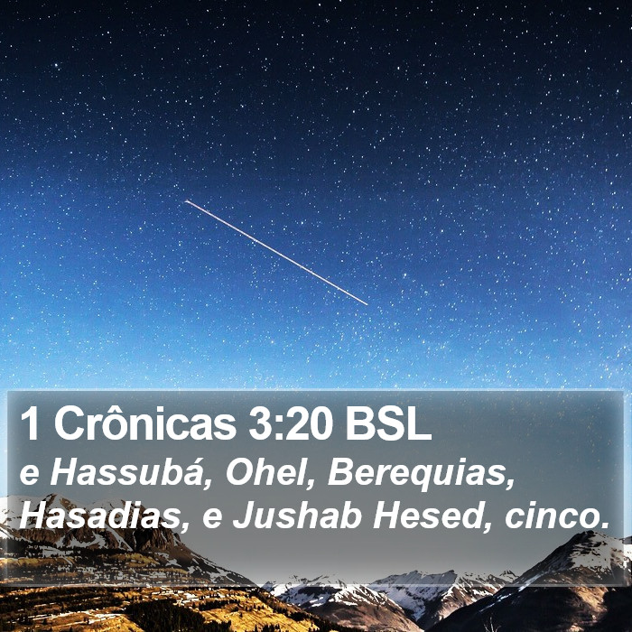 1 Crônicas 3:20 BSL Bible Study