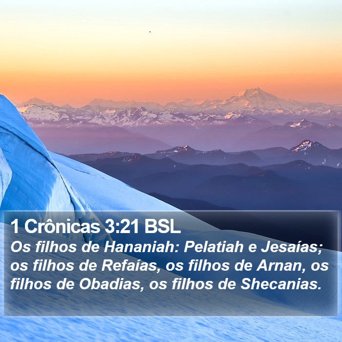 1 Crônicas 3:21 BSL Bible Study