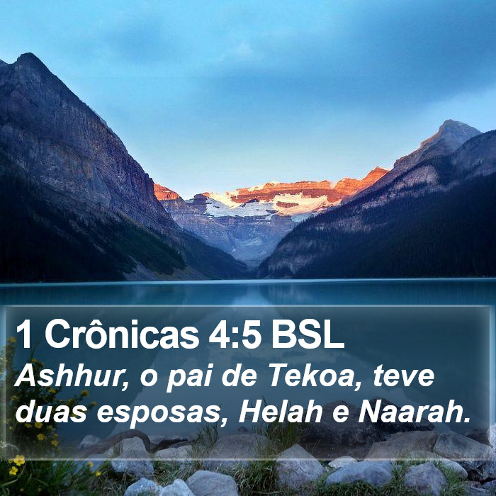 1 Crônicas 4:5 BSL Bible Study