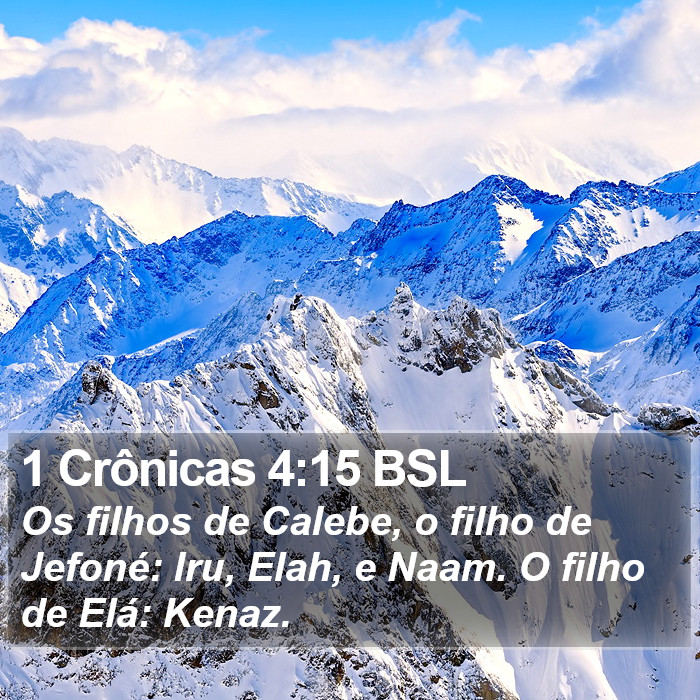 1 Crônicas 4:15 BSL Bible Study