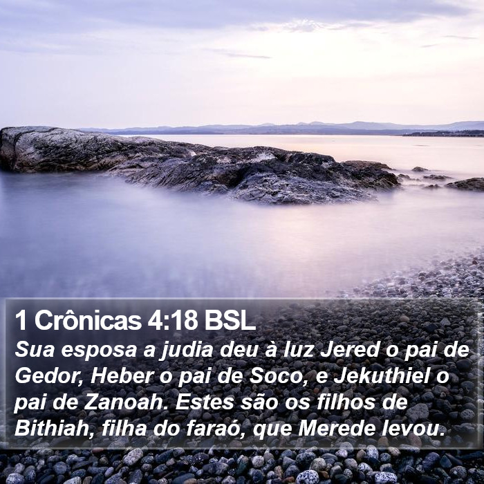 1 Crônicas 4:18 BSL Bible Study