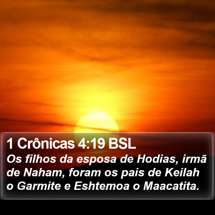 1 Crônicas 4:19 BSL Bible Study