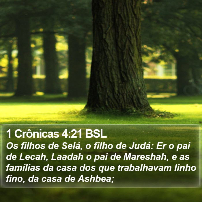 1 Crônicas 4:21 BSL Bible Study