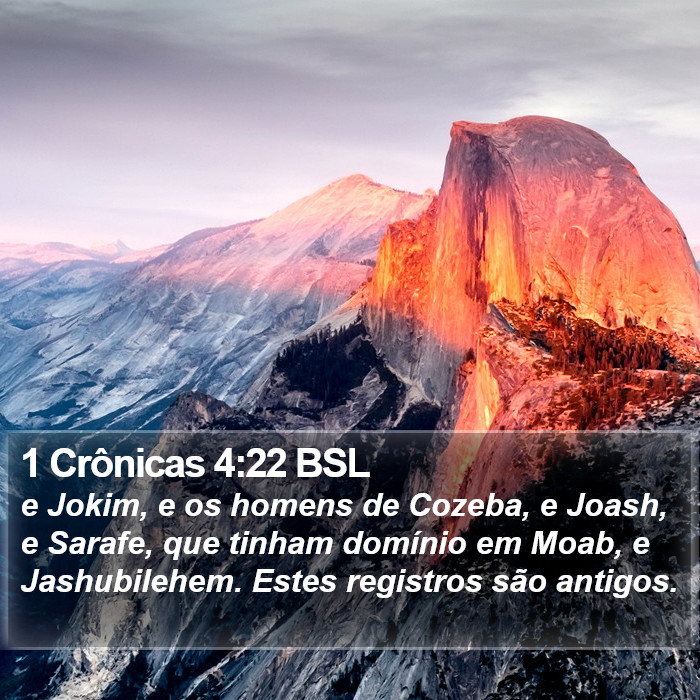 1 Crônicas 4:22 BSL Bible Study