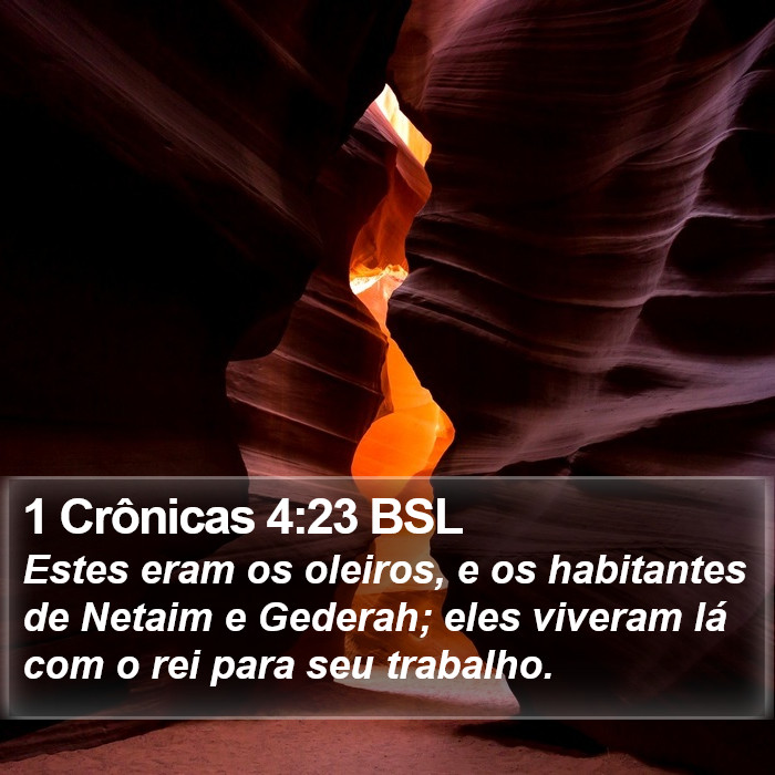 1 Crônicas 4:23 BSL Bible Study