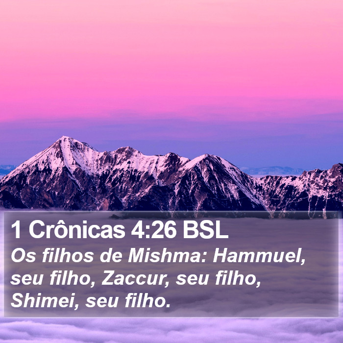 1 Crônicas 4:26 BSL Bible Study