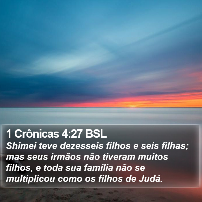 1 Crônicas 4:27 BSL Bible Study