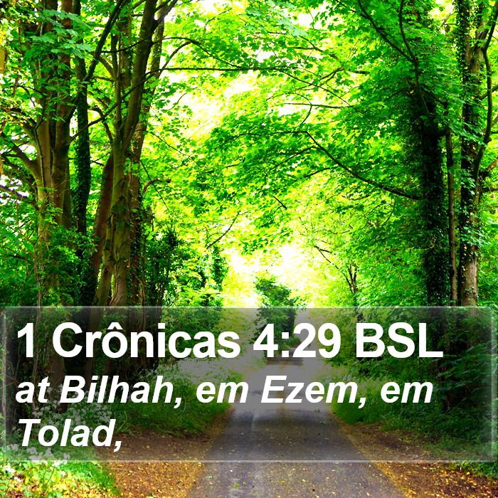 1 Crônicas 4:29 BSL Bible Study