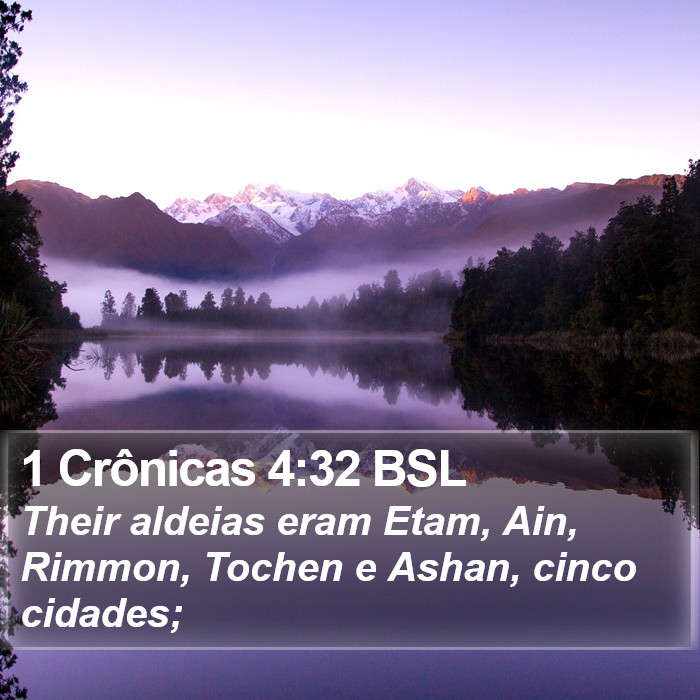 1 Crônicas 4:32 BSL Bible Study