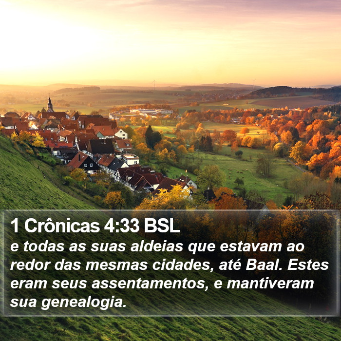 1 Crônicas 4:33 BSL Bible Study