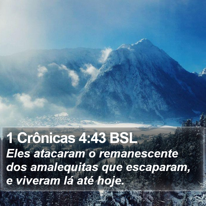 1 Crônicas 4:43 BSL Bible Study