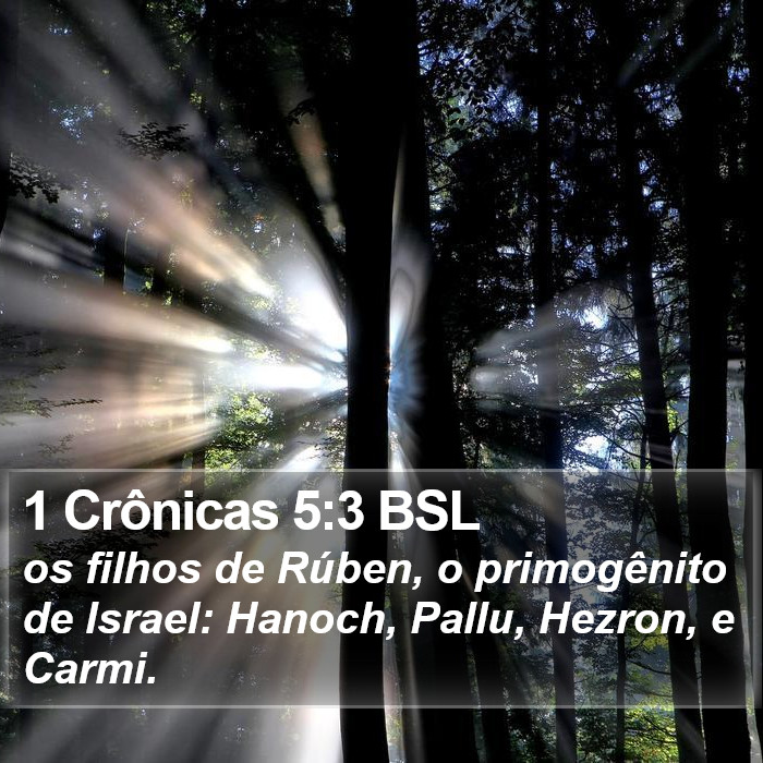 1 Crônicas 5:3 BSL Bible Study