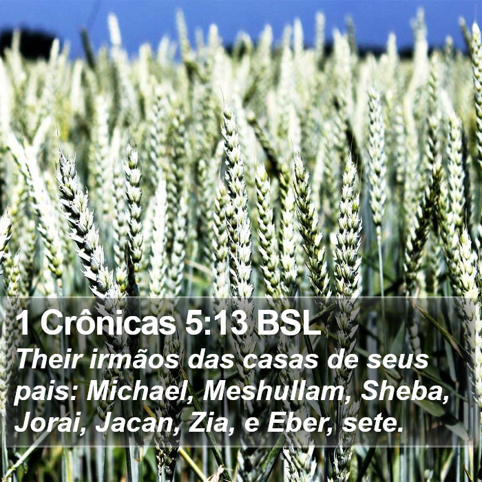 1 Crônicas 5:13 BSL Bible Study